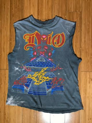 Vintage Dio Pyramid Sabbath Maiden Priest Concert Tour T - Shirt With Alterations