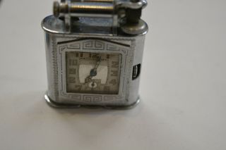 Vintage Triangle Lift Arm Lighter/ Watch pre - 1928 Embsa SWISS movement,  RUNS 4