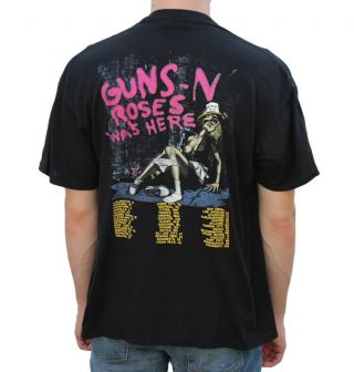 Vintage Guns N Roses Was Here 1987 Tour T Shirt (size Xl)