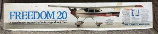 Vintage Carl Goldberg Freedom 20 R/c Wooden Model Airplane Kit Plane Wood Build