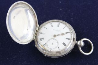 Vintage Gents Hallmarked.  925 Sterling Silver Fusee Pocket Watch Key - Wind (99g)