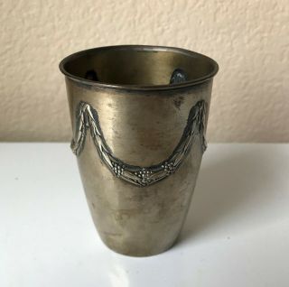 Antique Civil War Era Sterling Or 800 Silver Cup With Hallmarks 78.  1 Grams