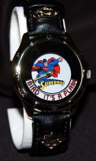 Superman Watch Box By Waltham Dc Comics Vintage Retired