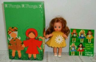 Vintage Mini Furga Doll " Laura " With Box In