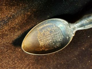 VICTORIAN STERLING SILVER SOUVENIR SPOON FULL FIGURED INDIAN BY WATSON ALBANY NY 3