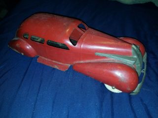 Vintage Wyandotte LaSalle 1930 ' s sedan pressed steel toy car 9