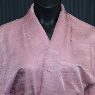 Vintage Japanese Iromuji Kimono Pink Tea Ceremony Robe Silk Woman 