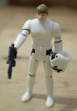 Vintage Star Wars Luke Skywalker Stormtrooper Disguise Figure Anh Potf Trilogo