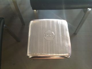 Antique Solid Silver Cigarette Case H/marked Birmingham