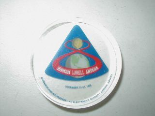 Apollo 8 Paperweight Vintage Space Collectable Lovell,  Borman,  Anders