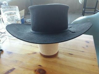 American Hat Company Black Beaver Felt Sz 7 5/8 Vintage 32 " Radius