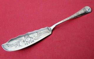 Antique Bright - Cut Gorham Sterling Silver Master Butter Knife Astor 7 " Mono Bee