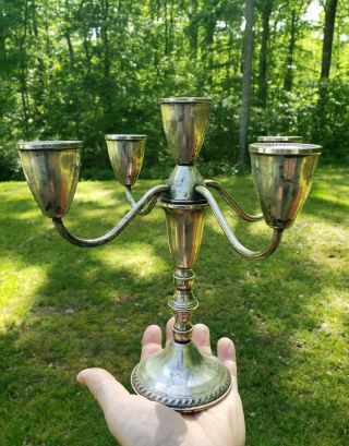 Duchin Creations Sterling Silver Weighted Candelabra Holds 5 Candles