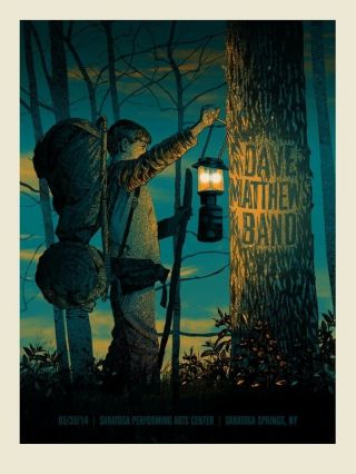 Dave Matthews Band Poster 2014 Spac Saratoga Springs Ny N1 /920 Rare