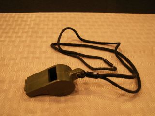 Vintage Wwii 1944 Us Army Plastic Whistle With Cork Bead Inside -