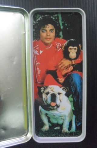 KING OF POP Michael Jackson’s Pets Vintage 1987 JAPAN KID Pencil Box MEGA RARE 8