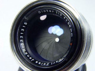 1949 Made Сarl Zeiss Jena T Biotar F/2 58mm Lens M42 S/n 3331315 Rare.