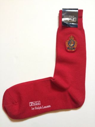 Vintage Ralph Lauren Polo Men’s Socks With Crest Logo.  Fits Size 10 - 13