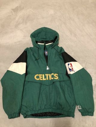 Vintage Starter Boston Celtics Pullover Jacket Men Sz Medium
