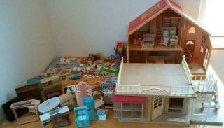 Sylvanian Families Calico Critters Forest Bakery & Red Roof House Etc Rare 63