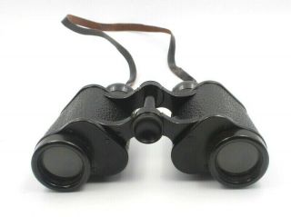 Vintage Carl Zeiss Jena 6 X 30 Binoculars With Leather Strap And Case Nr 6172