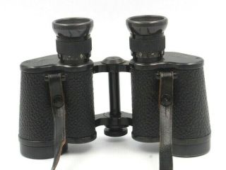 VINTAGE CARL ZEISS JENA 6 X 30 BINOCULARS WITH LEATHER STRAP AND CASE NR 6172 5