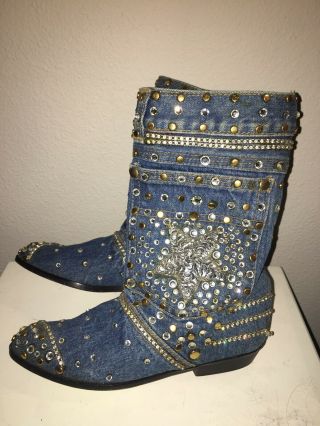Rare Retro Vintage Timmy Woods 1977 Beverly Hills Beaded Boots