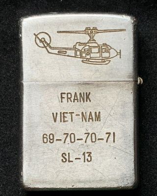 Vintage Vietnam Zippo Lighter With F You Red Baron Snoopy And Huey Helecopter 2