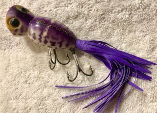 Fishing Lure Fred Arbogast Hula Popper Purple Coach Dog Tackle Box Crank Bait