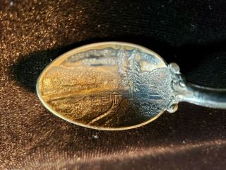 VICTORIAN STERLING SILVER SOUVENIR SPOON SUTTERS MILL,  CA GOLD MINER HANDLE 2