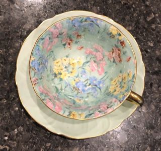 Vintage Shelley China Chintz Oleander Yellow Summer Glory Cup & Saucer