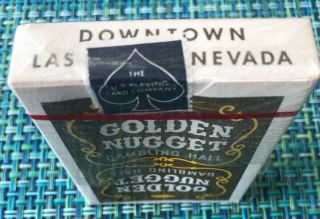 Rare Brown Golden Nugget Playing Cards Deck Cellophane Torn. 5