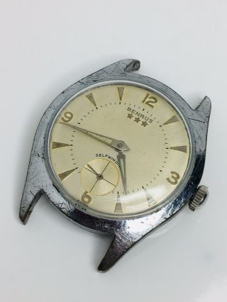 Vintage Benrus Three Star Model 15 Military Era Bumper Wind Watch