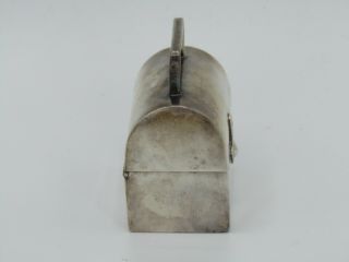 Vintage Sterling Silver Lunchbox / Toolbox Motif Pill Box Made in Portugal 5