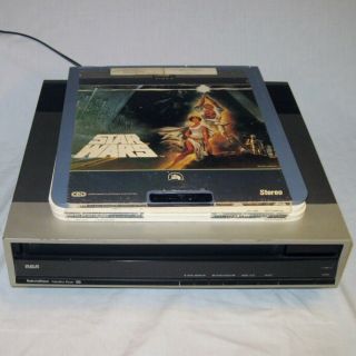 Vtg Rca Sjt - 100 Selectavision Stereo Videodisc Ced Player W/ 4 Movies Star Wars