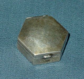 Vintage Sterling Silver Pill Box 925 Solid Silver 1 " Hallmarked