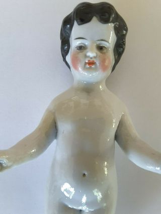 Antique 6 inch porcelain glazed frozen charlotte bathing doll 2