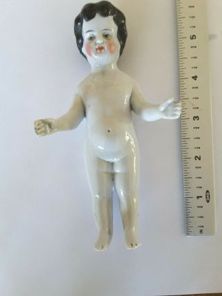 Antique 6 inch porcelain glazed frozen charlotte bathing doll 3