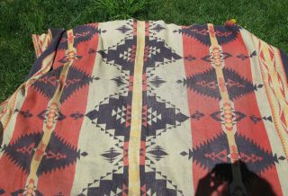 VTG Camp Blanket 40s/ 50s Native Southwest Cotton Blend Reversible 3
