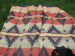 VTG Camp Blanket 40s/ 50s Native Southwest Cotton Blend Reversible 4
