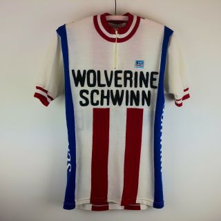 Wolverine Schwinn Cycling Jersey - 70s/80s Vintage - Size 40 - Detroit,  Fornelli