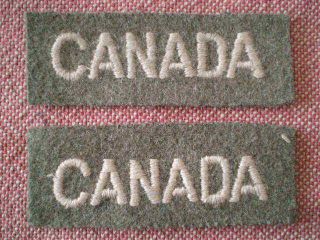 Ww2 Canada Cloth Shoulder Title Badges (b)