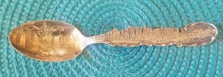 Antique Sterling Silver 1909 York Picturesque Spoon By Paye & Baker