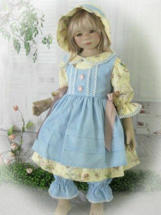 Vintage Inspired Sunbonnet Dress Set For Your Special Himstedt Dolls. 2