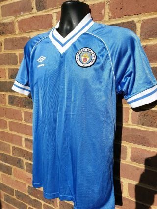 Retro Vintage 1981 - 1982 Manchester City Home Shirt - Medium