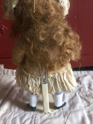 Antique Bisque German Doll 6” Brown Sleep Eyes French Outfit 5