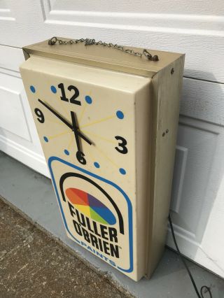 Vintage Fuller O’Brien Paints Lighted Advertising Clock 3