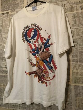 Vtg 90s Grateful Dead Jerry Garcia Spring Tour T - Shirt