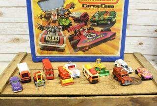 Vintage 1970 ' s Matchbox Lesney Superfast Cars With 1976 Carrying Case 3