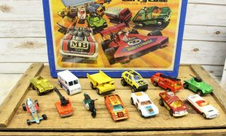 Vintage 1970 ' s Matchbox Lesney Superfast Cars With 1976 Carrying Case 6